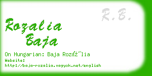 rozalia baja business card